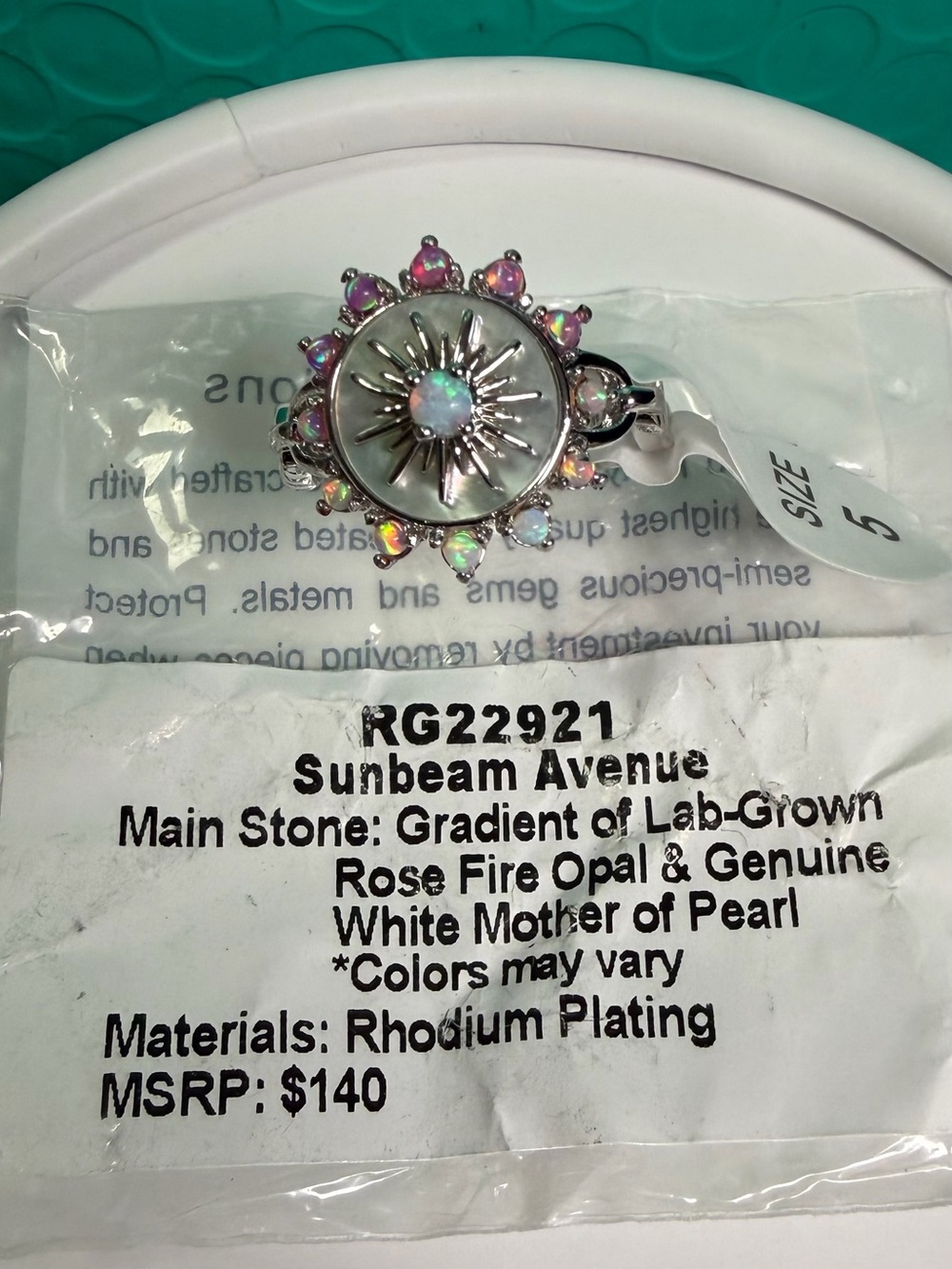 2026 October Birthday Ring - size 5